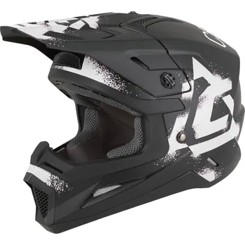 Helma na motorku Dětská motokrosová helma na motorku Cassida Cross Cup 2 Crew Junior matná černo-bílá