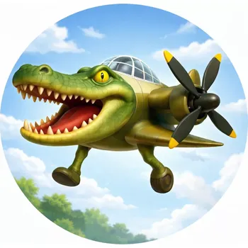 Jedlá dekorace na dort Obrázek Jedlý papír na dort Brainrot Krokodýl