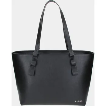 brašna na notebook Shopper kabelka Tři generace černá hladká/stříbro