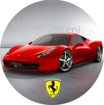 Jedlá dekorace na dort Obrázek Jedlý papír Ferrari