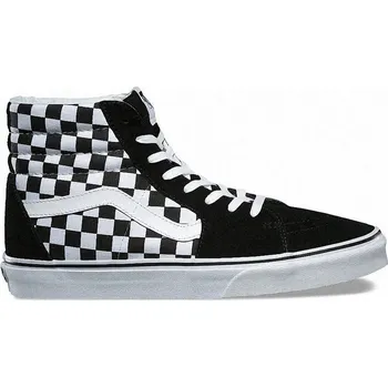 Pánské tenisky tenisky unisex VANS UA SK8-HI (CHECKERBOARD) BLK/TR WHT - 45