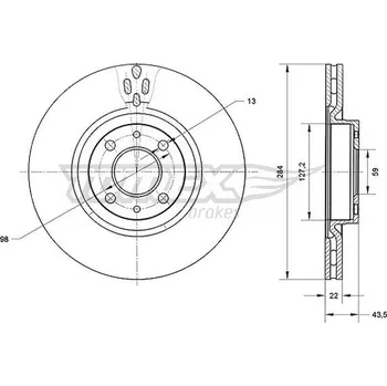 Brzdový kotouč Brzdový kotouč TOMEX Brakes TX 70-83