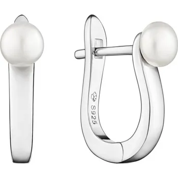 Náušnice Gaura Pearls Stříbrné náušnice s bílou perlou Federica, stříbro 925/1000 SK23366EL/W Bílá