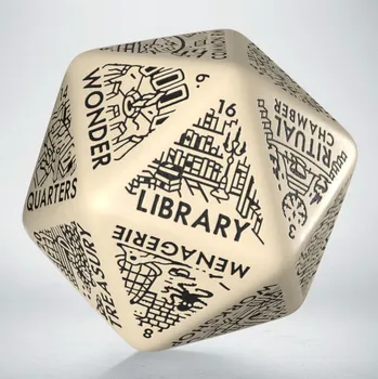 Desková hra Q Workshop Dungeon Generator Die: Beige&Black