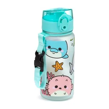 Nerozbitná dětská láhev s víčkem 350ml - Adoramals Mořský život