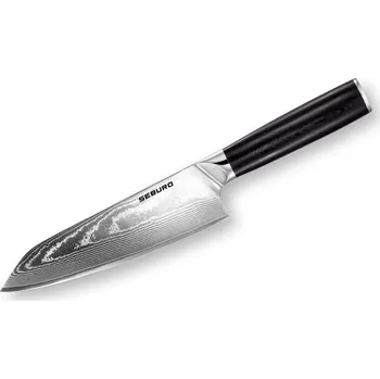 Kuchyňský nůž Kiritsuke (mistr-šéf, santoku) nůž Seburo SARADA Damascus, 18 cm