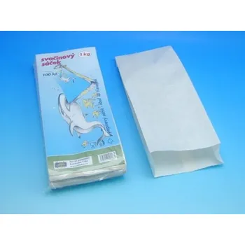 Sáček na potraviny Sáček papírový 1kg svačinový sulfit EKO 100ks
