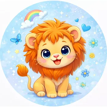 Jedlá dekorace na dort Obrázek Jedlý papír na dort Lvíček