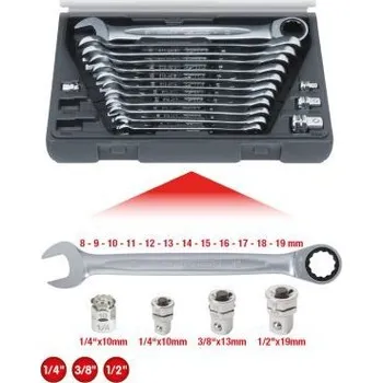 Autodíl Ráčna-sada klíčů očko-vidlice KS TOOLS 503.4266