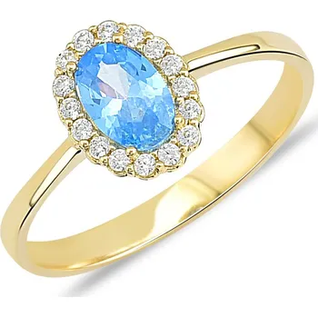 Prsten Lillian Vassago Zlatý prsten s barevnými a čirými zirkony LLV11-SGR002YOTP Velikost prstenu: 62