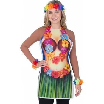 Party dekorace Dámská zástěra Havaj plastová 90cm