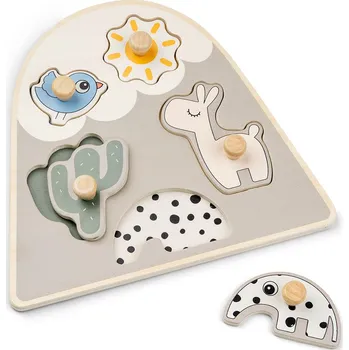 Dřevěná hračka DONE BY DEER Dřevěné puzzle Lalee