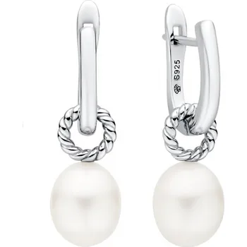 Náušnice Gaura Pearls Stříbrné náušnice s bílou 8.5-9 mm perlou Francoa, stříbro 925/1000 SK22517EL Bílá