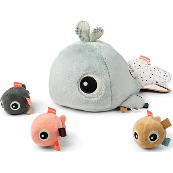 Hračka pro nejmenší DONE BY DEER Hide & Seek aktivní hračka Wally modrá