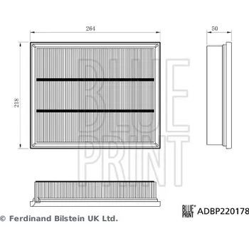Vzduchový filtr Vzduchový filtr BLUE PRINT ADBP220178