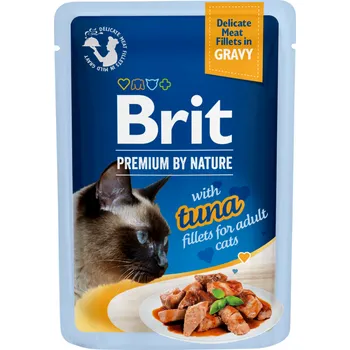 Krmivo pro kočku Brit Premium Cat D Fillets in Gravy with Tuna 85g (odběr 24 ks)