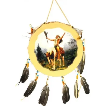 Party dekorace Indiánská dekorace bubínek 25cm