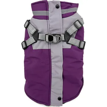 Obleček pro psa Vsepropejska Active zimní bunda pro psa na ZIP Barva: Fialová, Délka zad (cm): 42, Obvod hrudníku: 44 - 54 cm