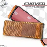 HSM samolepící odrazka na motorky a skůtry, žlutá hranatá, 94 x 27,5 x 9 mm, homologovaná