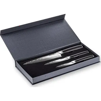 Kuchyňský nůž SEBURO Sarada Damascus 55219 Šédkuchařský, Univerzální, Na Zeleninu 20 Cm, 13 Cm, 9,5 Cm 3 Kusy