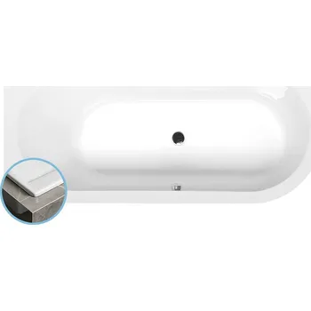 Vana Polysan ASTRA L SLIM asymetrická vana 165x80x48cm, bílá - 33611S