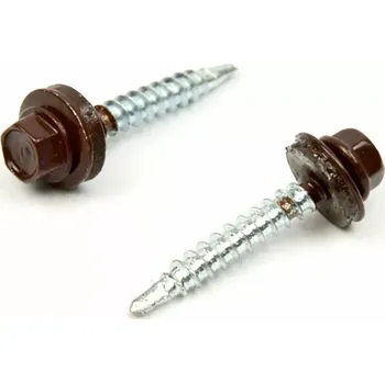 Šroub Střešní šroub + EPDM 4,8 x 55 RAL 8017 čokoládově hnědá