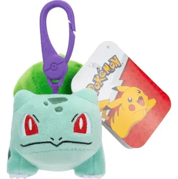 Náhrdelník Pokémon přívěsek plyšový Bulbasaur - clip on plush 10 cm