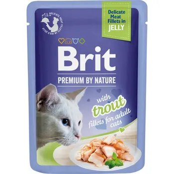 Krmivo pro kočku Brit Premium Cat D Fillets in Jelly with Trout 85g (odběr 24 ks)