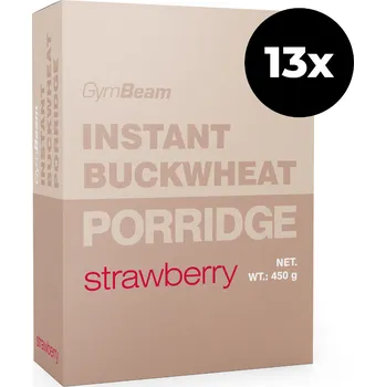 Fitness strava GymBeam Instantní pohanková kaše 13 x 450 g jahoda