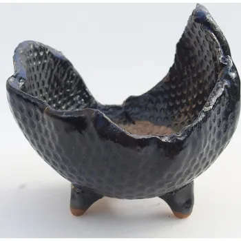 Květináč Keramická Skořápka 10 x 8,5 x 8,5 cm modrá