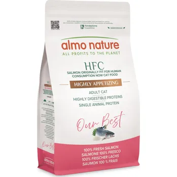 Krmivo pro kočku Výhodné balení: 2x1,2kg Almo Nature HFC Our Best Highly Appetizing Salmon granule pro kočky