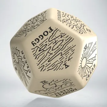 Desková hra Q Workshop Weather Generator Die: Beige&Black