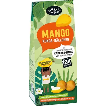 Bonbon WeltPartner Mango kokosové kuličky 125 g