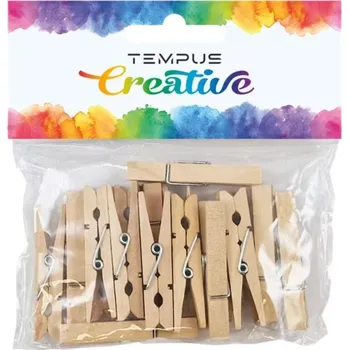 Kolíček na prádlo Dřevěné kolíčky Tempus - přírodní 18ks, 5,0cm