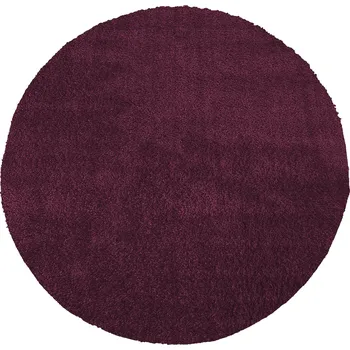 Koberec Makro Abra Kulatý koberec vhodný k praní jednobarevný Kamel vínový Rozměr: průměr 140 cm