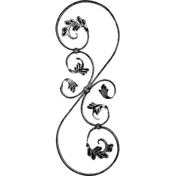 Zábradlí kovářský ornament 626/L - 800 x 300 mm, profil 16 x 8 mm, levý