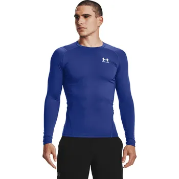 Pánské tričko Tričko Under Armour Hg Armour Comp LS Royal/ White XS