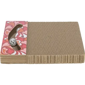 TRIXIE Škrabací karton VALENTINE, s míčky a catnipem, 38 x 5 x 30 cm, červená - LIMITOVANÁ NABÍDKA