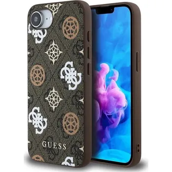Pouzdro na mobilní telefon Guess PU 4G Peony MagSafe kryt iPhone 16e hnědý