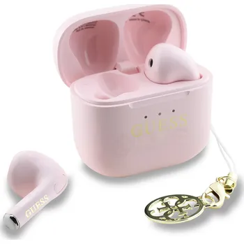 Sluchátka Guess Bezdrátová sluchátka - Guess, Classic Logo Charm Pink GUTWSXMCCLP