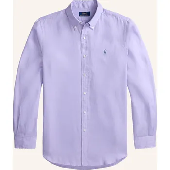 Pánská košile Polo Ralph Lauren Pánská Lněná Košile Custom Fit, světle...