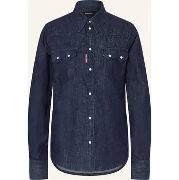 Dámská halenka dsquared2 Dámská Džínová Košile Western, tmavě modrá, 38