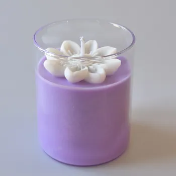 Svíčka Evička Candles Lilie sójová svíčka ve skle 160g - ručně vyráběná Barva: Fialová