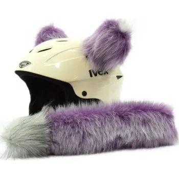 Velforia Ozdoba na helmu – Fialové bambulky a ocásek