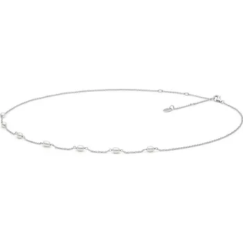 Náhrdelník Gaura Pearls Stříbrný náhrdelník Anna - říční perla, stříbro 925/1000 SK23495N Stříbrná 47 cm + 7 cm (prodloužení)
