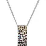 Stříbrný náhrdelník se Swarovski krystaly mix barev měsíční obdélník 32074.3 moonlight