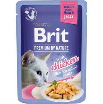 Krmivo pro kočku Brit Premium Cat D Fillets in Jelly with Chicken 85g (odběr 24 ks)