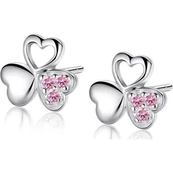 Prsten Majya Stříbrné náušnice JOSEFINE I pink Ag/; ≤0,68 g 11978