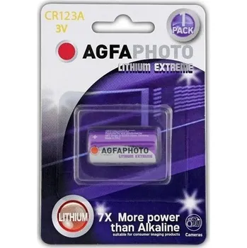 Článková baterie Agfa Photo AgfaPhoto lithiová foto batéria 3V, CR123A, blister 1ks AP-CR123A-1B