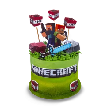 Party dekorace Dort Minecraft 20 cm, 16 porcí